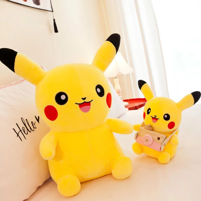 60cm Pikachu Plush Toys Big Size Pokemon Plushies Stuffed Animals Doll Cute Pikachu Pillows Dolls Children\'s Birthday Gifts