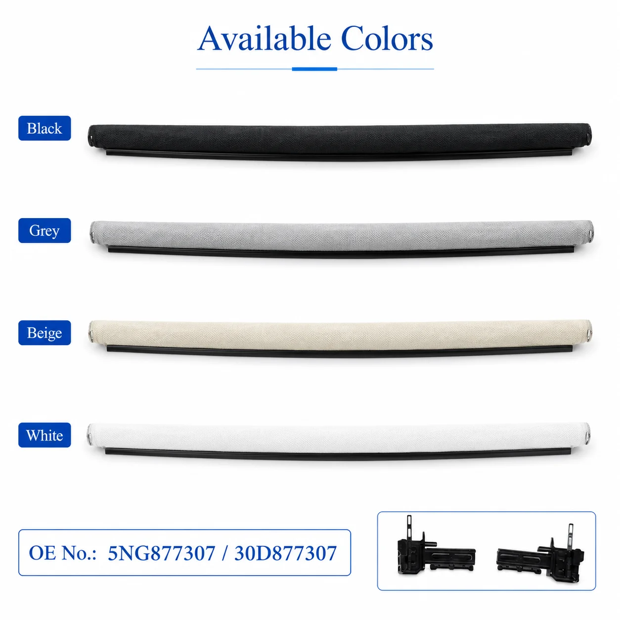 1 Set Sunroof Sunshade Curtain Cloth Repair Kit With 2 Clips For VW Tiguan L Teramont Tayron Skoda Karoq Kodiaq 5NG877307