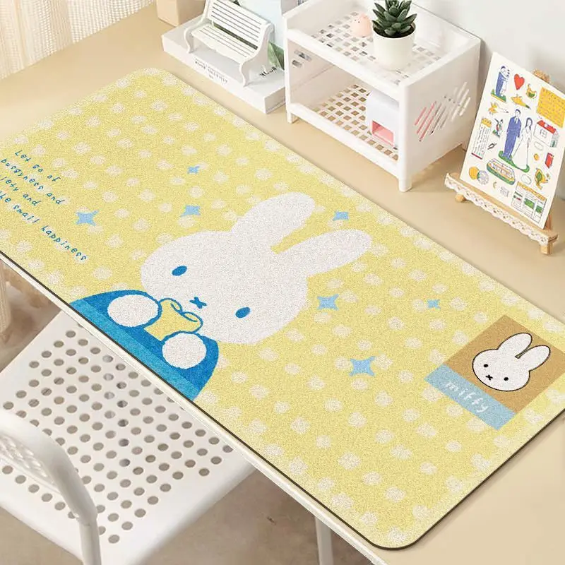 Cute Miffy Rabbit Sweet Creative Cartoon Printed Pattern Table Mat Fashionable Personalized Wear-Resistant Diatom Mud Mouse Pad