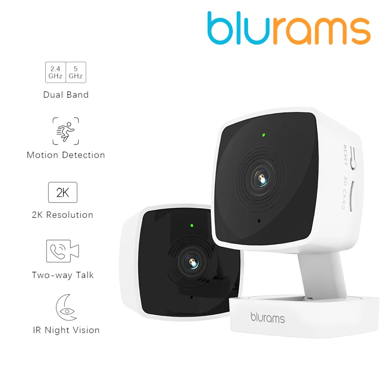 Blurams 5/2.4GHz Baby Camera Indoor,4MP Pet Dog Security Camera with Phone App AI Motion Detection,2-Way Talk, Night Vision,Clou