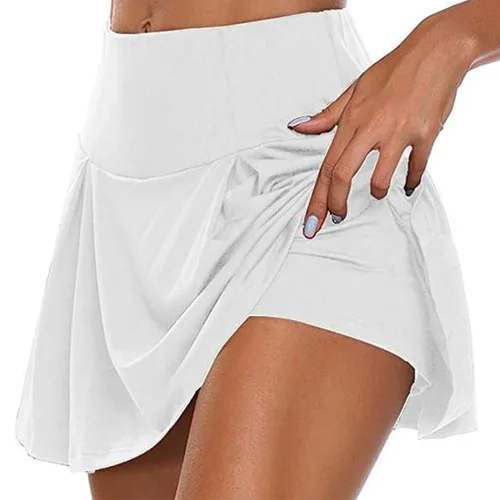 Imagen 2 del producto Pantalones cortos de Yoga de secado rápido para mujer, Falda corta de cintura alta para deportes nuevos, tenis, baile, Fitness, correr, ciclismo, Fitness, gimnasio, 1 unidad
