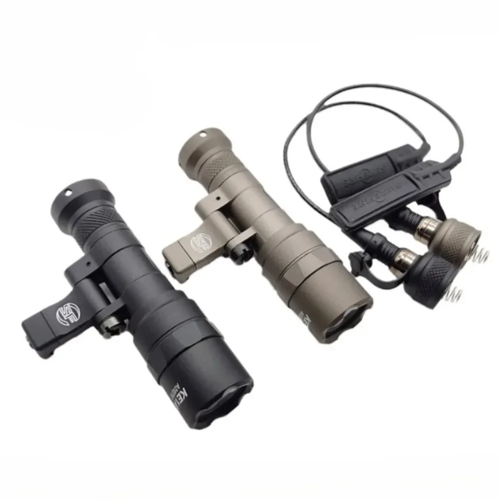 Lanterna tática SF M300A/M340C Airsoft poderosa LED com interruptor de pressão arma luz para caça ao ar livre