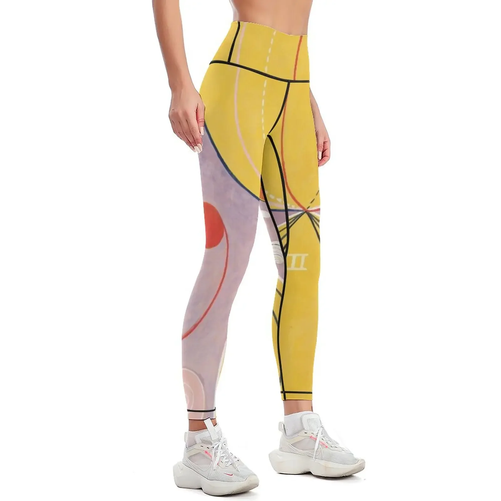 HD Adulthood, Group IV, by Hilma af Klint 1907 HIGH DEFINITION Leggings Women's high waist Tight fitting woman Womens Leggings