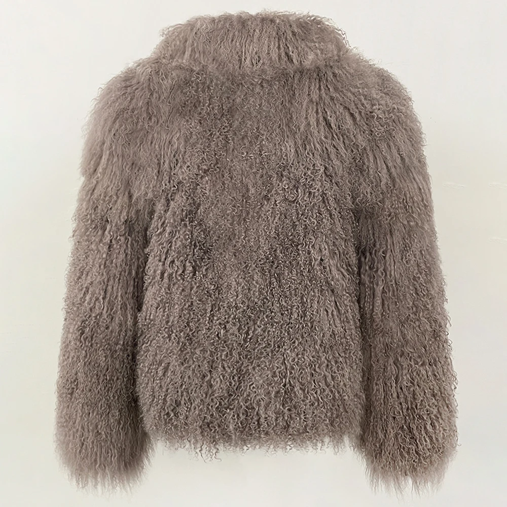 OFTBUY Natural Mongolia Sheep Fur Coat 2025 Winter Clothing Women Fashion Warm Thick Clothes Lady Elegant Real Fur Coat Female