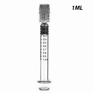 Portable Dispenser 1ml Borosilicate Glass Oil Syringe For Refill Cosmetic Liquid Essential Oil Tools