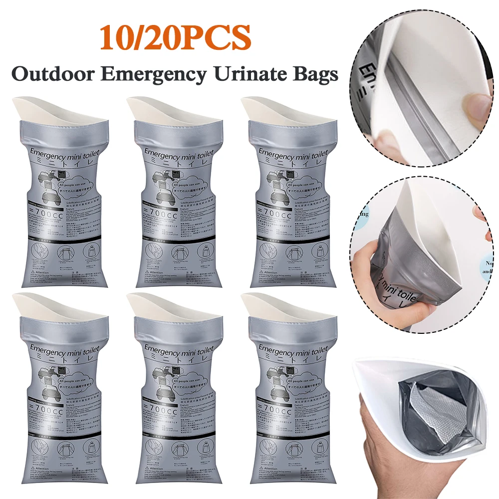 10-20PC Outdoor Emergency Urine Bags 700ml Disposable Travel Mobile Toilet Portable Urinal Bag for Female Baby Male Vomiting Bag