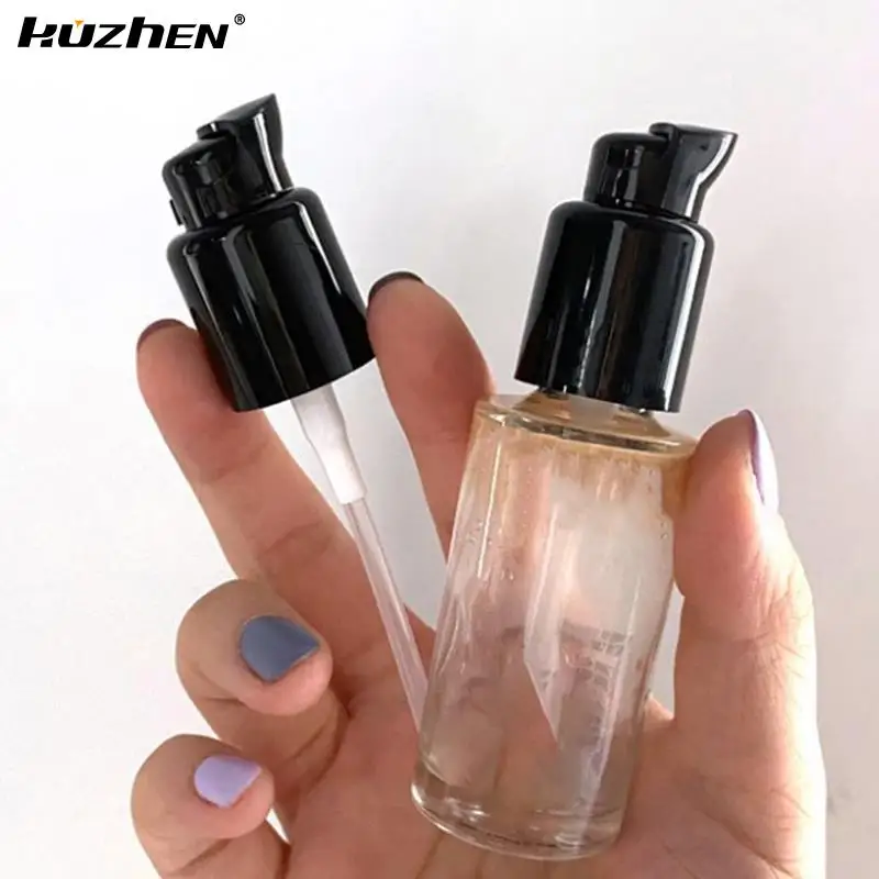 1 pçs líquido fundação bomba fluido com botão proteger bloqueio sem vazamento kit de ferramentas maquiagem cosméticos indenter bombas ferramentas de m
