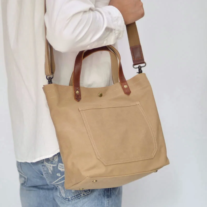 AETOO A fresh canvas bag, a casual, simple and large-capacity backpack, a new Japanese-style travel backpack for junior and seni