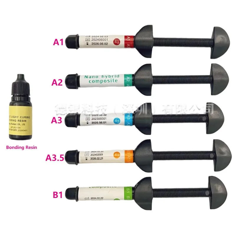 Light Curing Nano Dental Composite Resin Tooth Cavity Repair Anterior Posterior Restoration Flowable Solid Filling Material