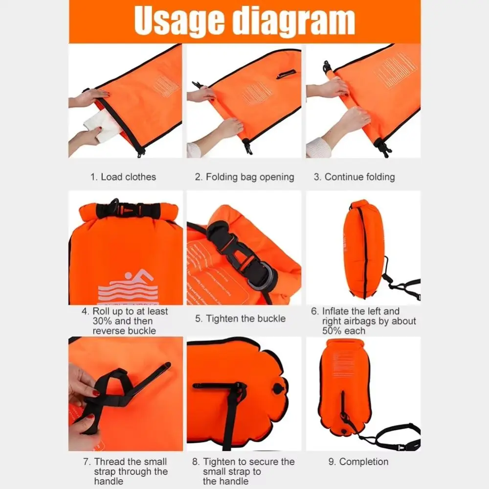 Floating Bag Swimming Waterproof Dry Bag with Belt Large Capacity Water Separation Dry Bag Portable Waterproof Swimming Bag
