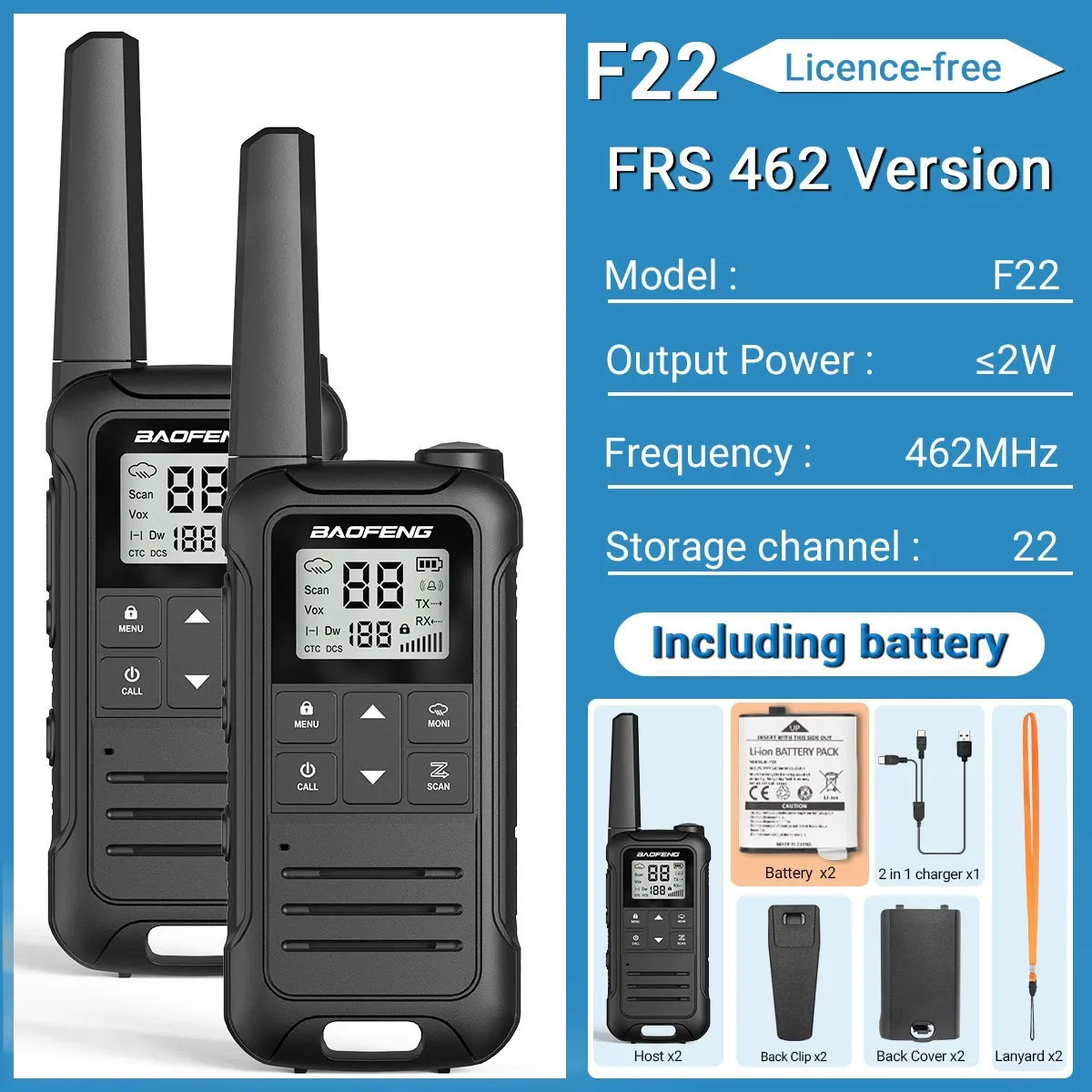 BFF22 Walkie-talkie de mano PMR/FRS frecuencia intercomunicador inalámbrico al aire libre pequeño Mini intercomunicador precio de par