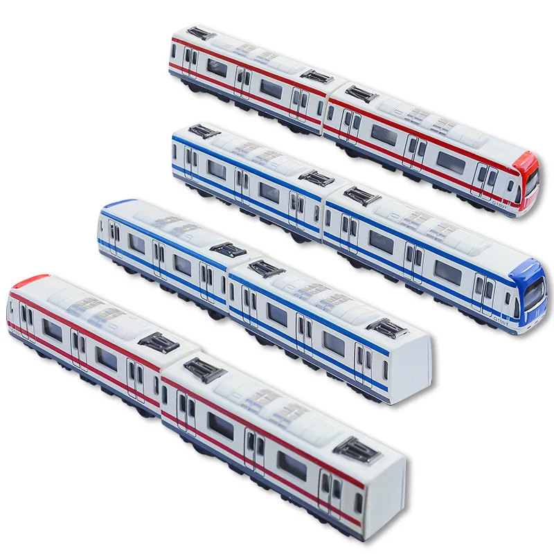 Modèle de Train souterrain en alliage avec Train mobile magnétique, modèle de Rail à grande vitesse, jouets pour enfants, retour à la voiture de Simulation