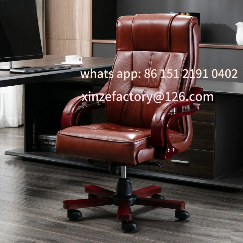 تخصيص كرسي للرئيس الجلود مستلق كرسي من الخشب الصلب تدليك المنزل رفع كرسي الكمبيوتر مكتب الفصول الدراسية