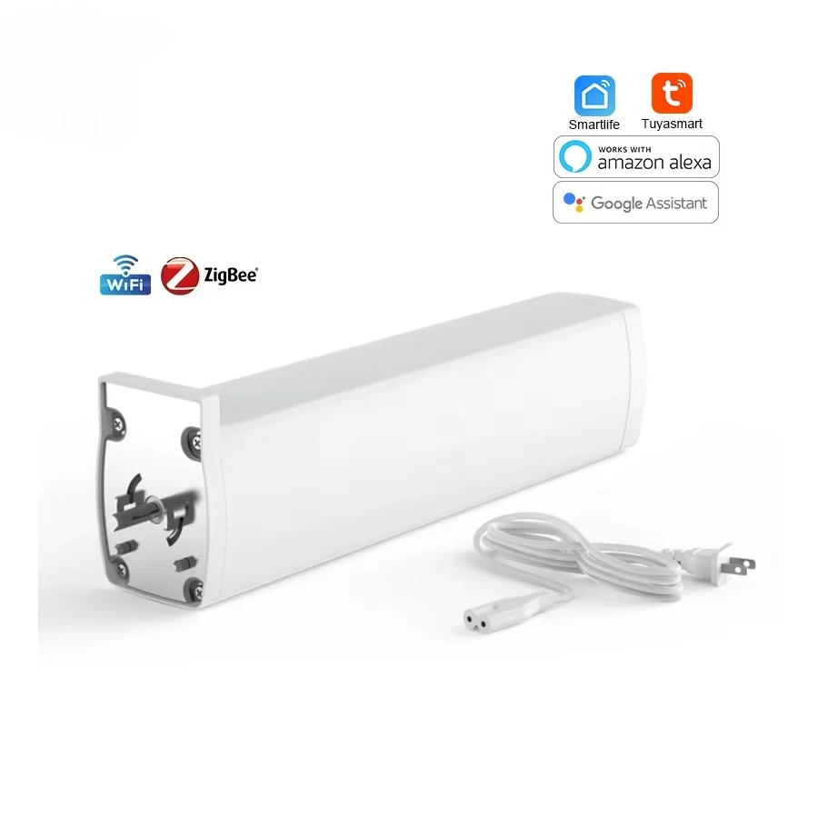 Smart WiFi Curtain Motor Aluminum Motorised Curtain System Rail Automatic Electric Curtains Track Telescopic Track Scalabl