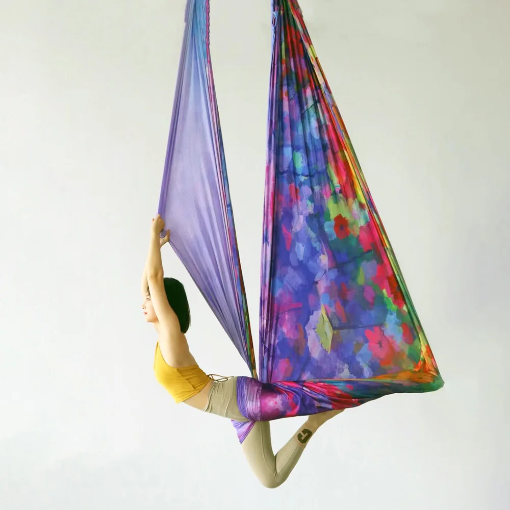 

2025 новый дизайн, антигравитационная воздушная воздушная воздушная шелковая ткань, гамак для йоги, качели для дома, антигравитационная йога, инверсионные упражнения