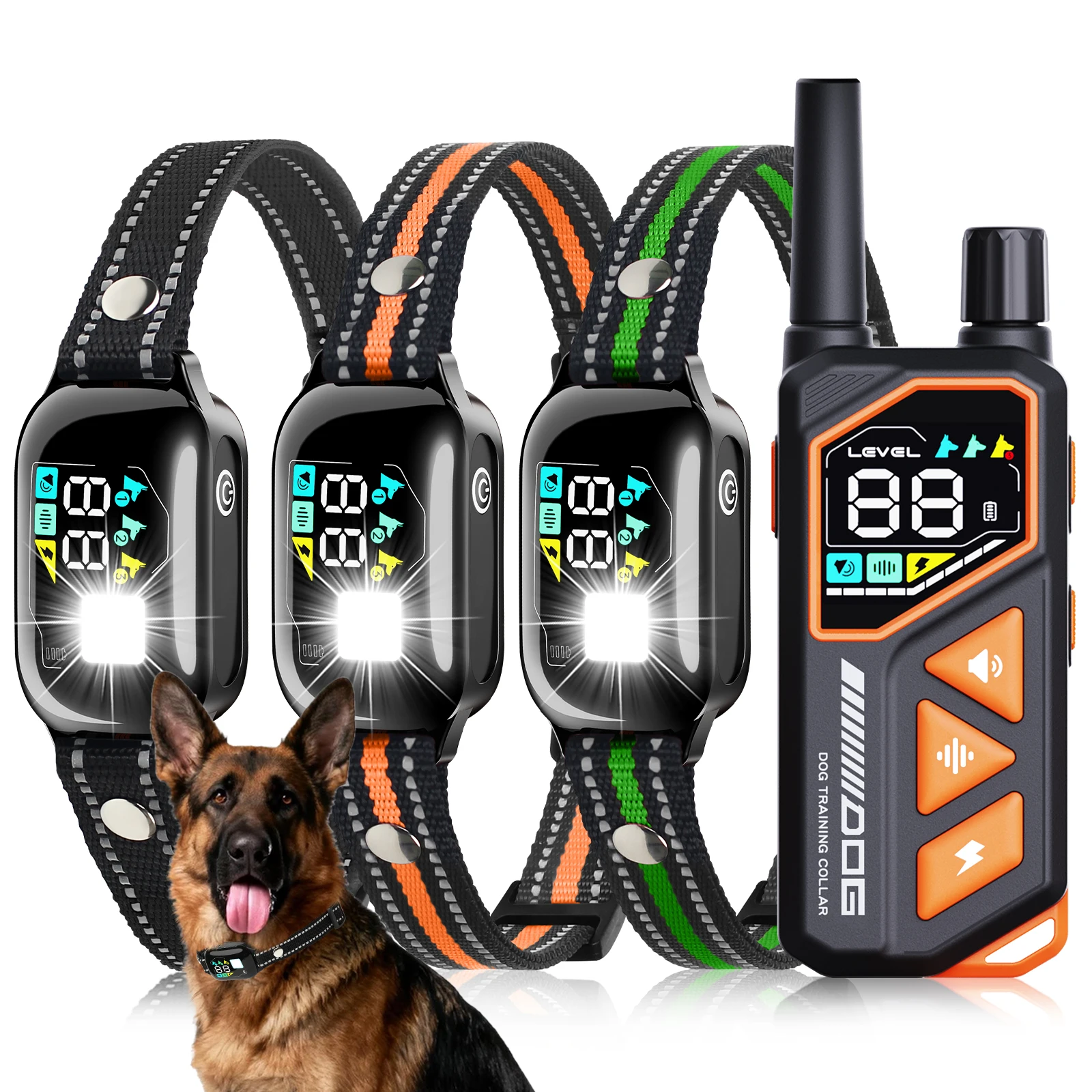 2026 NEW AI Electric Collar for Dog,2-in-1 Automatic Bark Dog Training Collar,IPX7 Waterproof Shock Collar for 10-120lbs Dogs