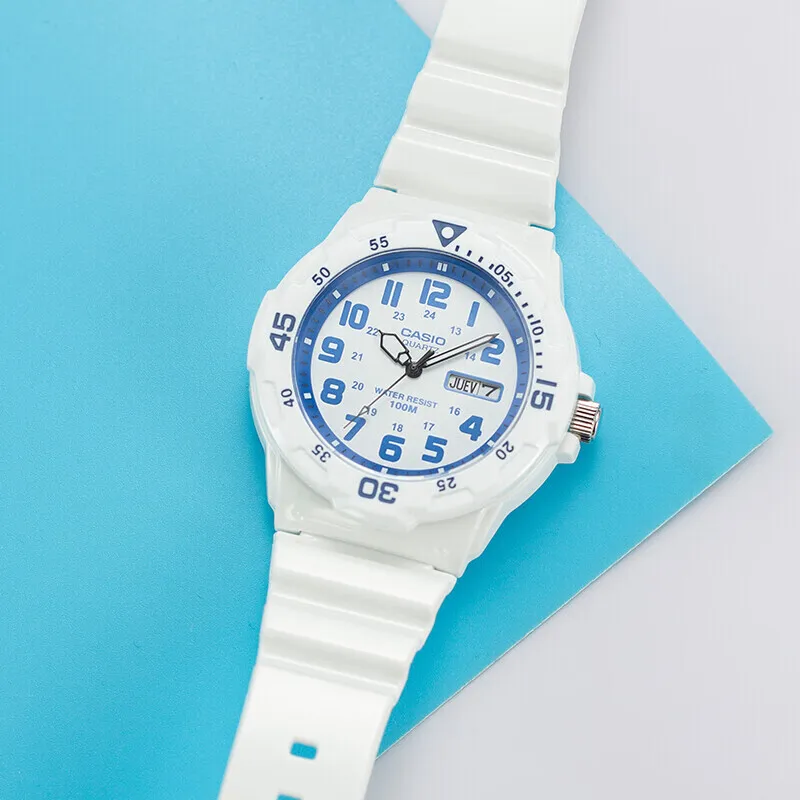 ساعة كاسيو للجنسين، ساعة كوارتز تناظرية أنيقة مقاومة للماء للرجال والنساء والطلاب