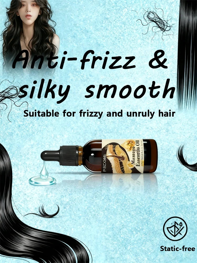 

Ginger extract hair serum 30ml, repairs damaged hair, smooths frizz, sulfate-free formula, suitable for all hair types.