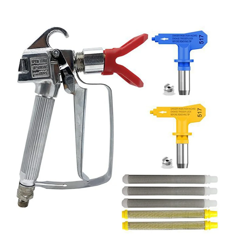 Hochwertige Airless-Farbspritzpistole mit 517 Spritzdüsenschutz für Pumpensprühgeräte und Airless-Spritzmaschinen