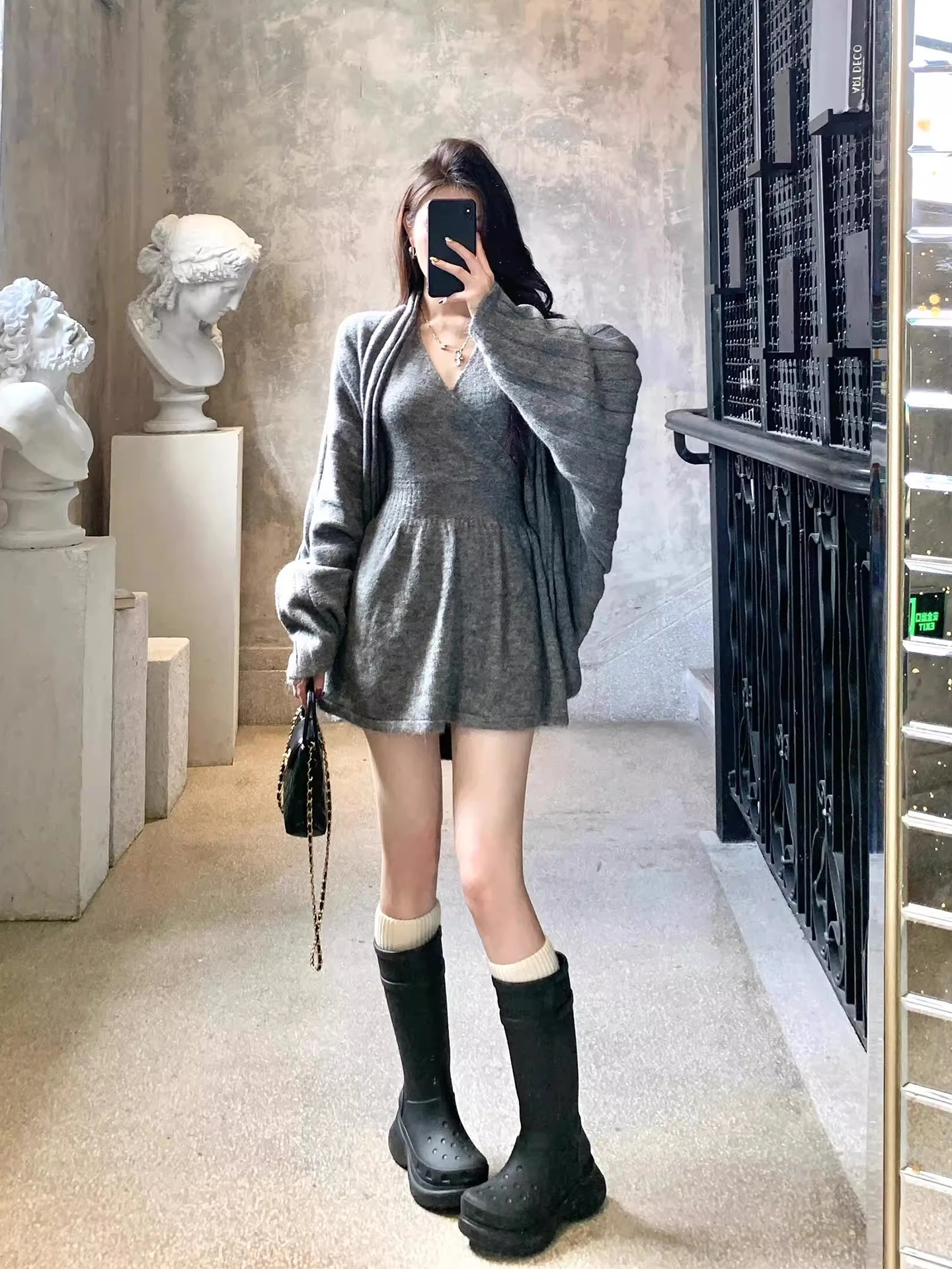 Gilet in Neline sexy lavorato a maglia chic Dr maglione cardigan aperto in puro colore da donna Capispalla Autunno Faion Set Pendolari Sle