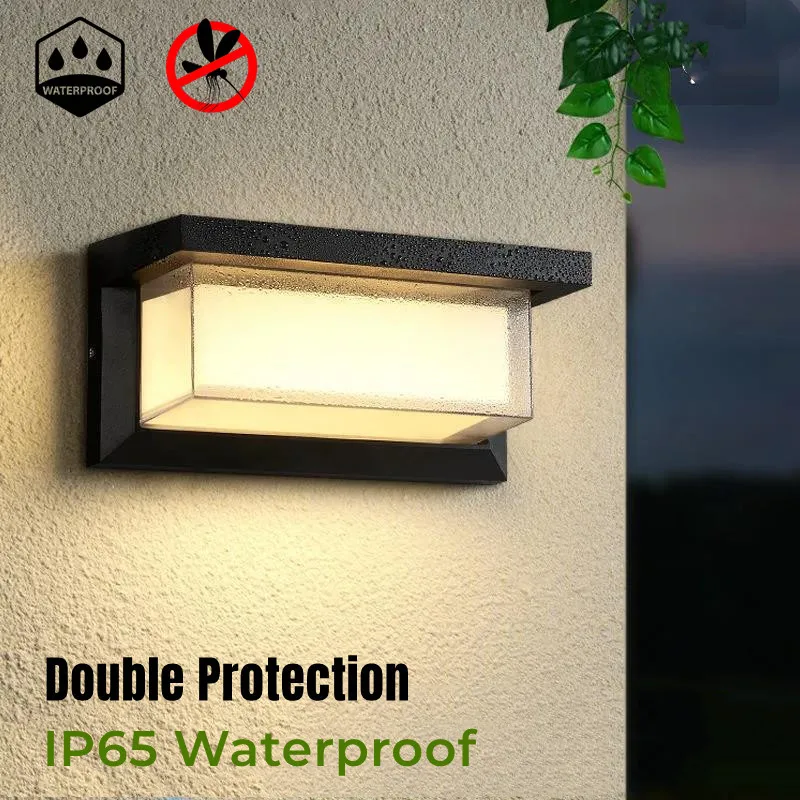 Double Lampshade Outdoor Wall Light Dust-proof Waterproof IP65 LED Wall Lamps for Garden Balcony Courtyard Light Fixture 85-265V