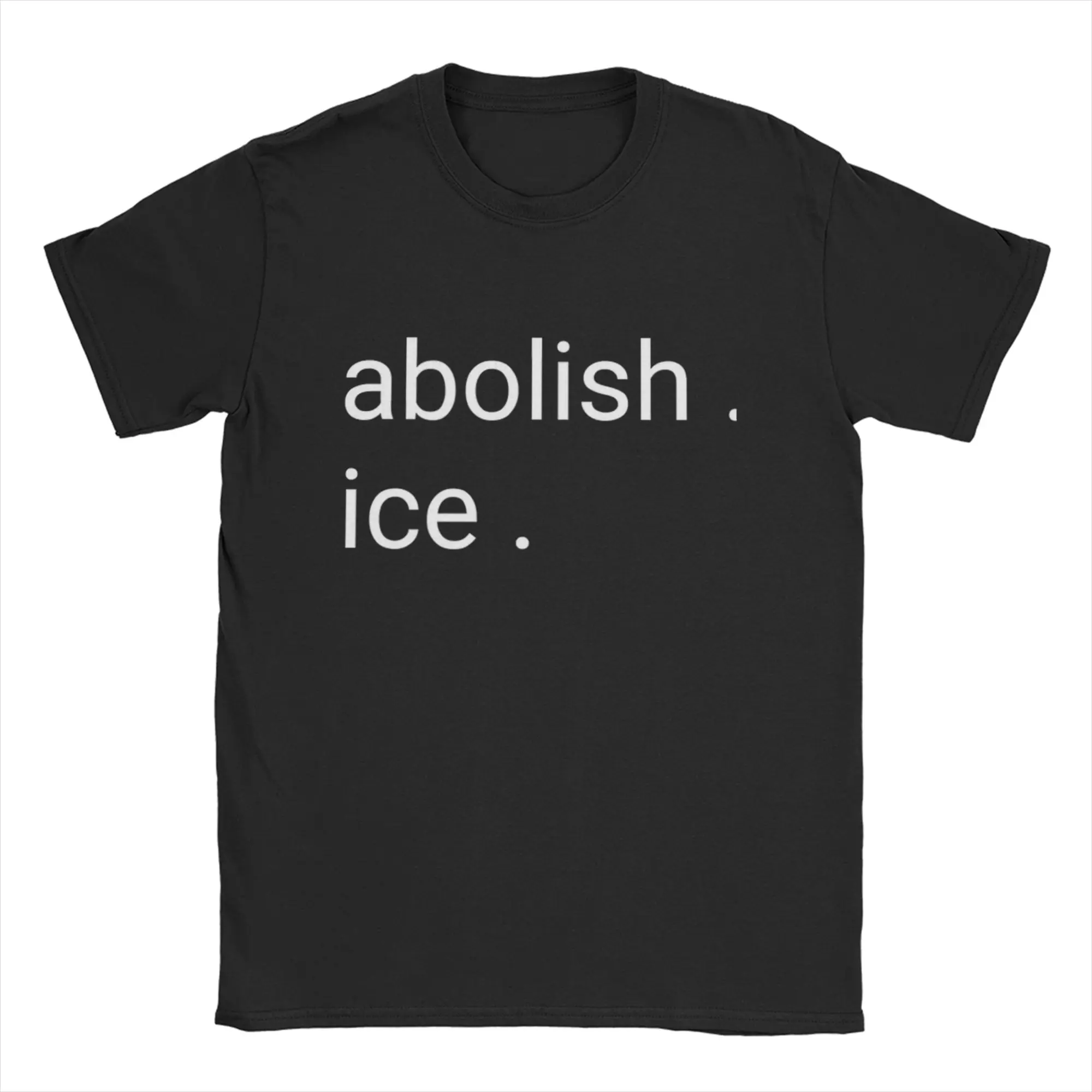 

Abolish ICE Men T Shirt Vintage Tees Short Sleeve Round Neck T-Shirts Pure Cotton Plus Size Clothing