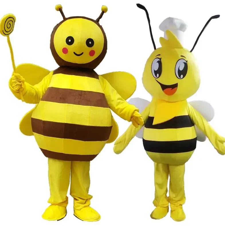 Pequena abelha mascote traje personagem fantasia vestido terno dos desenhos animados festa de aniversário bumblebee mascote traje halloween desempenho adereços