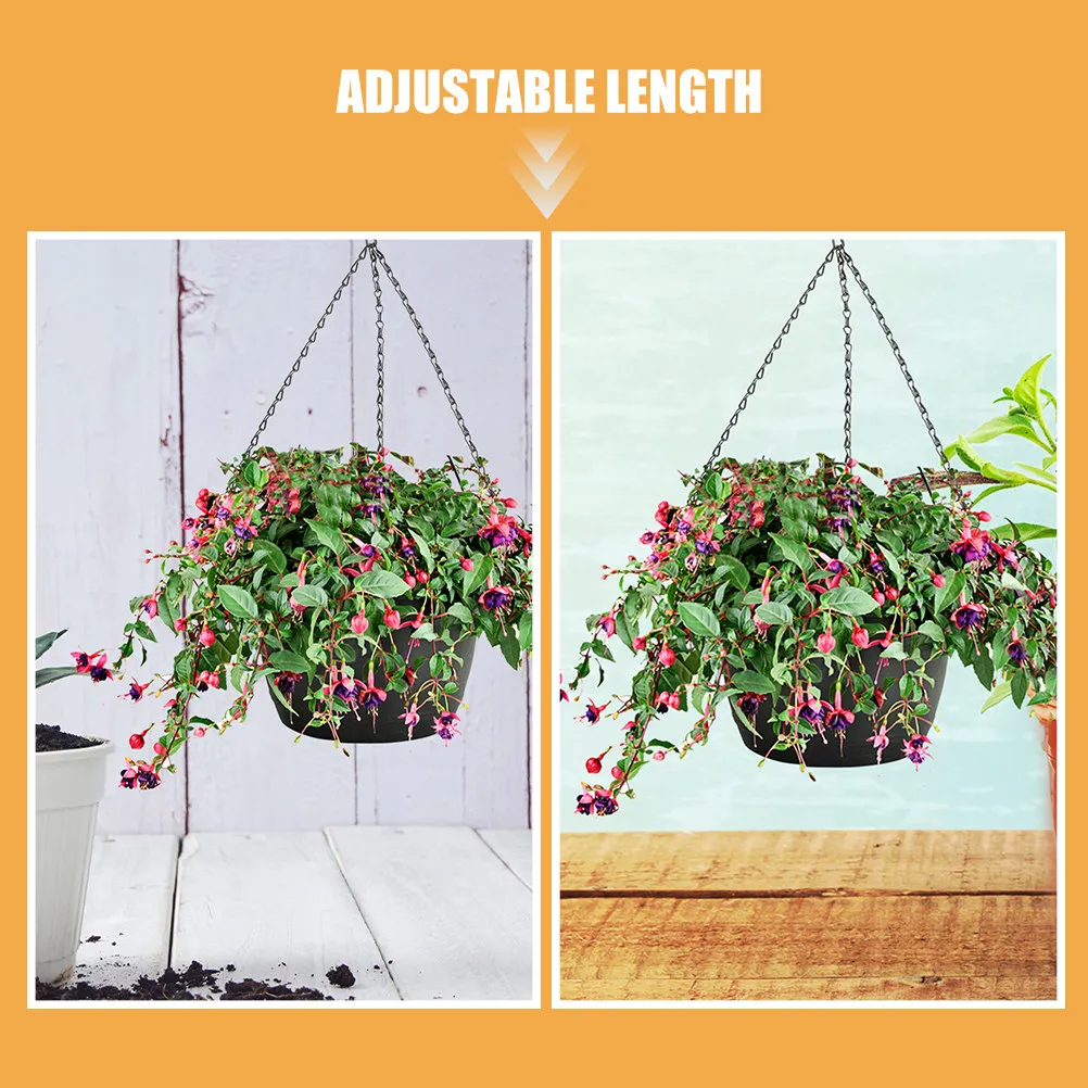 6Pcs Hanging Basket Chains Heavy Duty Metal Replacement Chain 20 Inch Weather Resistant for Planters Bird Feeders Garden Patio view 3