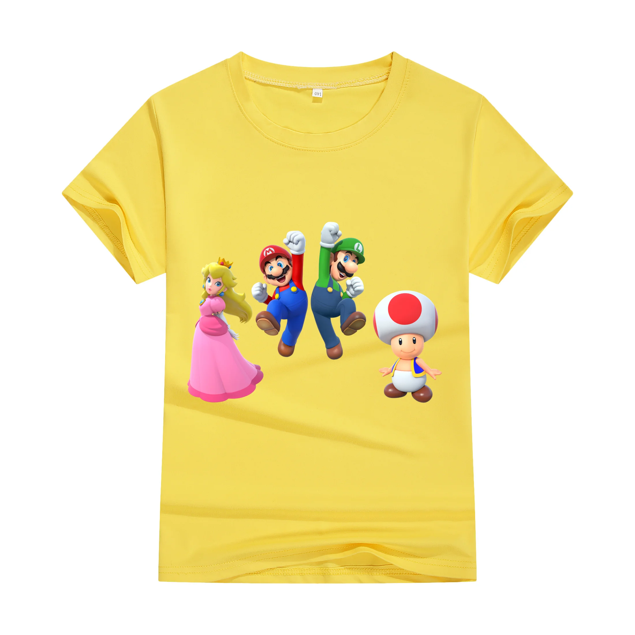 

Super Mario Bros Children Boys Girls T Shirt Clothes Tops Cartoon Letter Children's Clothing Short Sleeve Cute Birthday Gifts