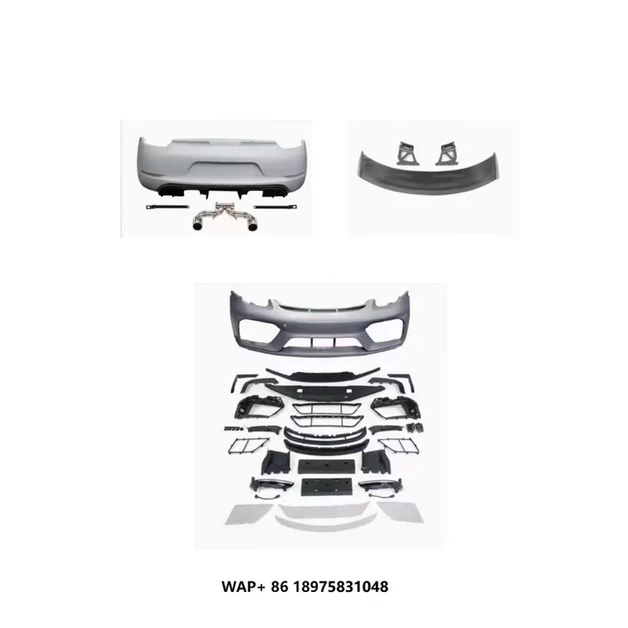 Car Accessories Facelift Upgrade for Porsche 981 2012-2016 to GT4 GT4 RS GT4 Spyder Front Rear Bumper Grille Body Kit
