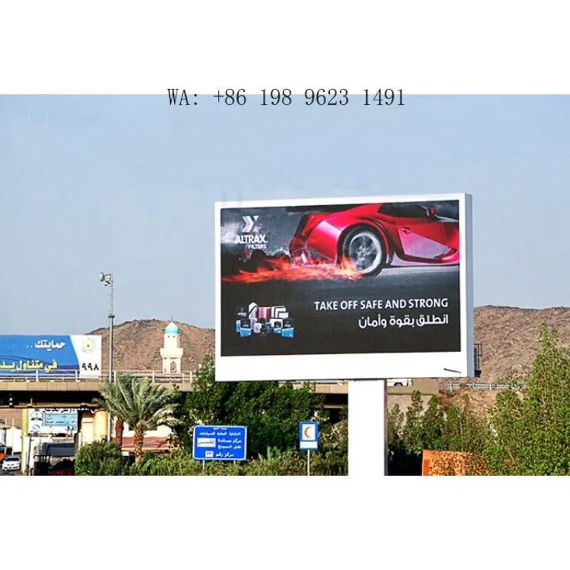 High Brightness IP65 Waterproof Outdoor LED Display Panel Dustproof Durable Fixed Installation Digital Advertising Video
