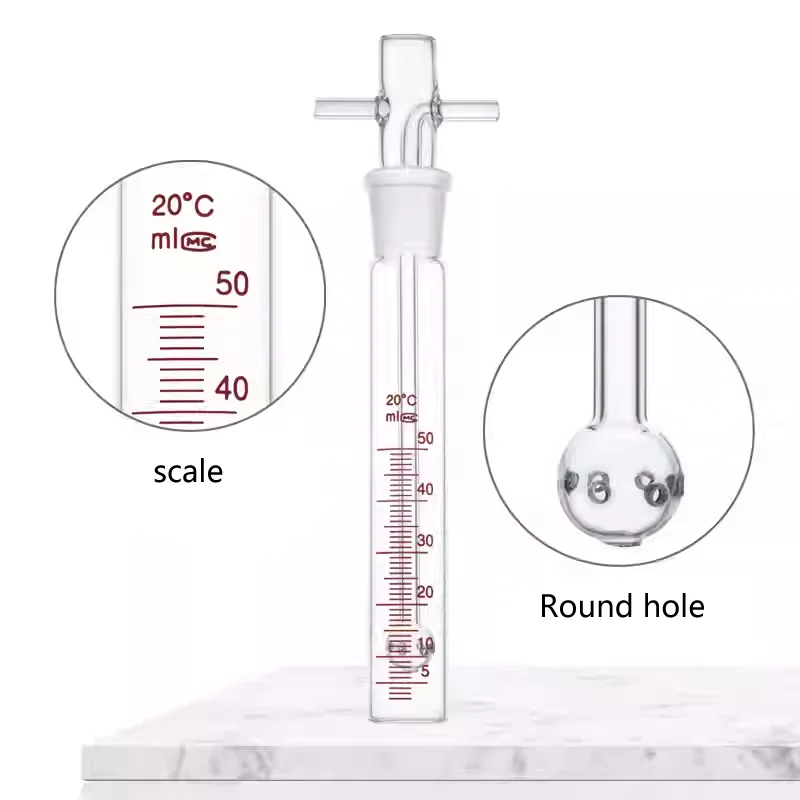 Glass trap gas absorption bottle release tester Glass absorption bottle collection bottle