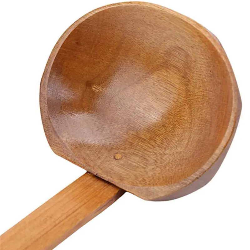 PZHI-Japanese 8.5 Inch Ramen Handcrafted Wooden Soup Spoon Wooden Utensils Set For Kitchen, Wooden Hot Pot Spoon 30 Pcs