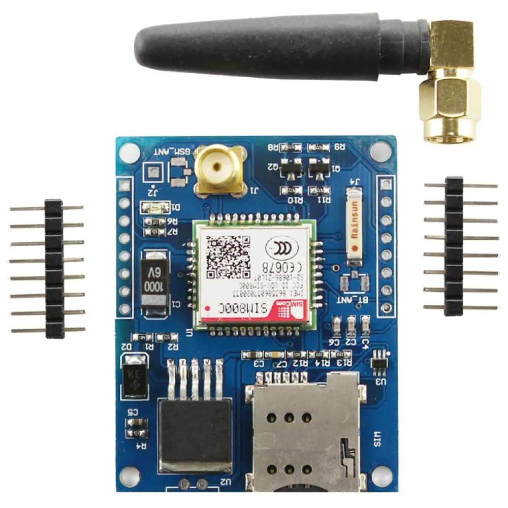 DC5-18V SIM800C Development Board Quad-band GSM/GPRS Module Support Blue-tooth/DTMF Replace SIM900A with Working Indicator Light