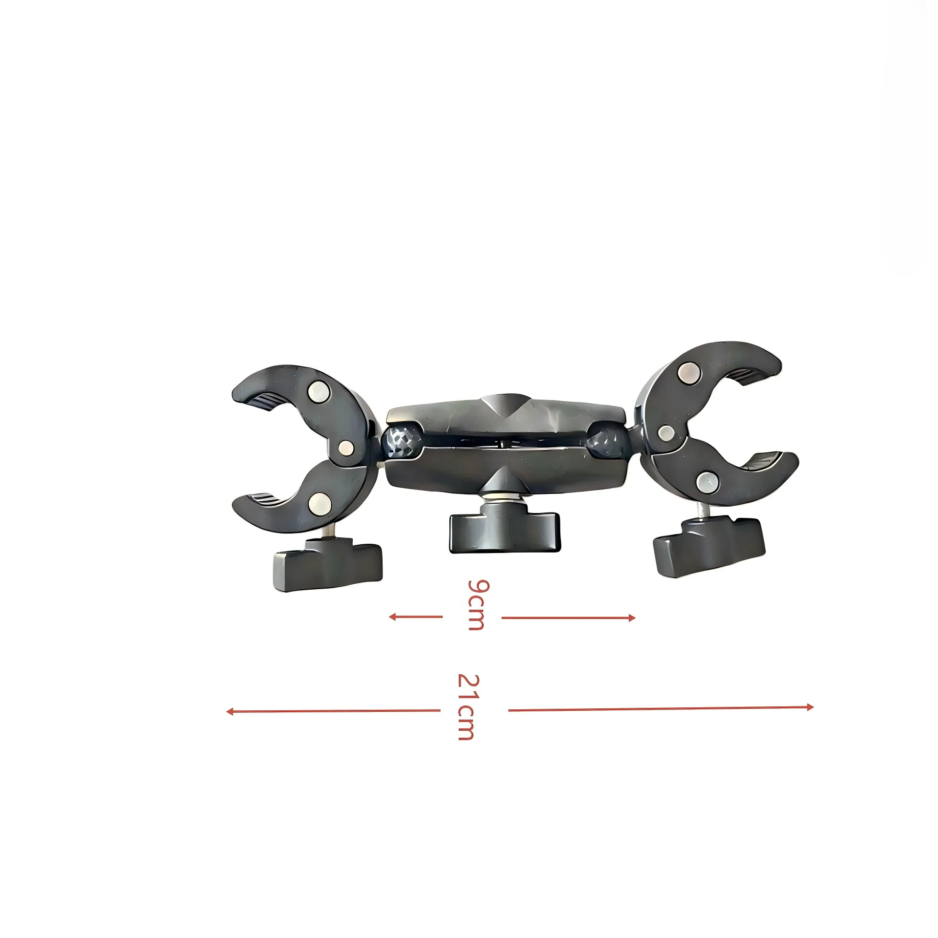 Compact Double Crab Clamp for Insta360 Handlebar Bracket Mount Camera Accessory Bicycle Trail Shoot Secure