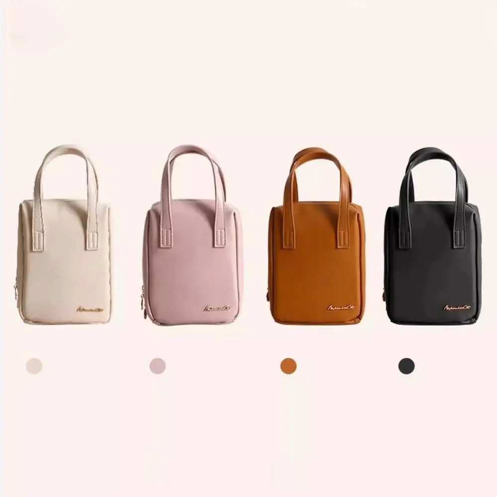 Tas kosmetik bentuk cangkang untuk wanita, tas penyimpanan Organizer perlengkapan mandi perjalanan kantong Makeup kulit PU elegan