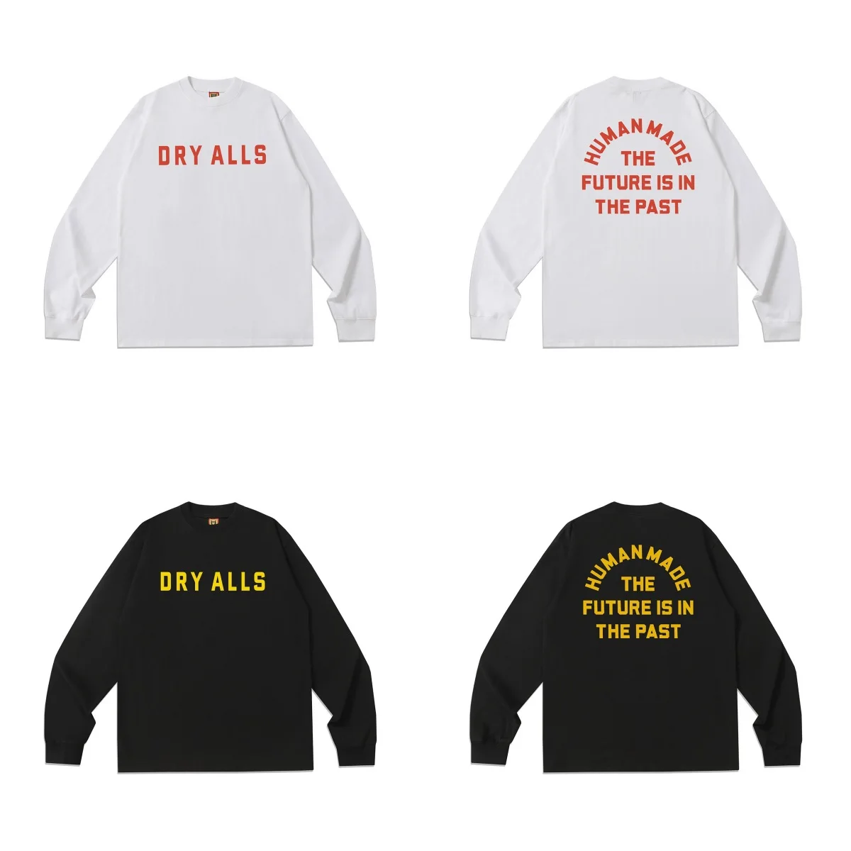 Humanmade Trendy Couple Cartoon Print Long Sleeve T Shirt Autumn Winter Casual Jacket 썸네일 3