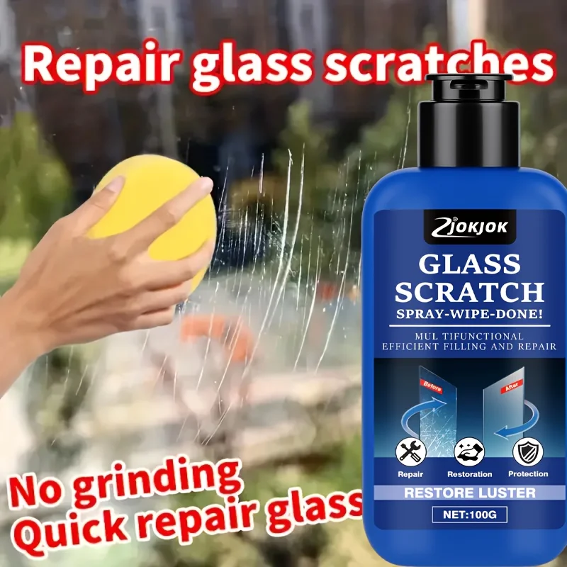 Glass Scratch Repair Kit, Multi-Purpose Glass Polishing Restoration, Long-Lasting Shine, Glass Scratches Grinding Paste image 2
