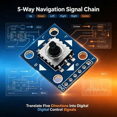 10Pcs Five Direction Navigation Button 5D Joystick Module, Independent Keyboard Switch for AVR/STM32