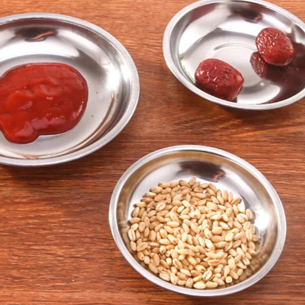 12 قطعة أطباق توابل وصلصة من الفولاذ المقاوم للصدأ أوعية غمس صغيرة لصلصات الصويا الحلوة والحامضة أكواب بهار للاستخدام المنزلي في المطاعم