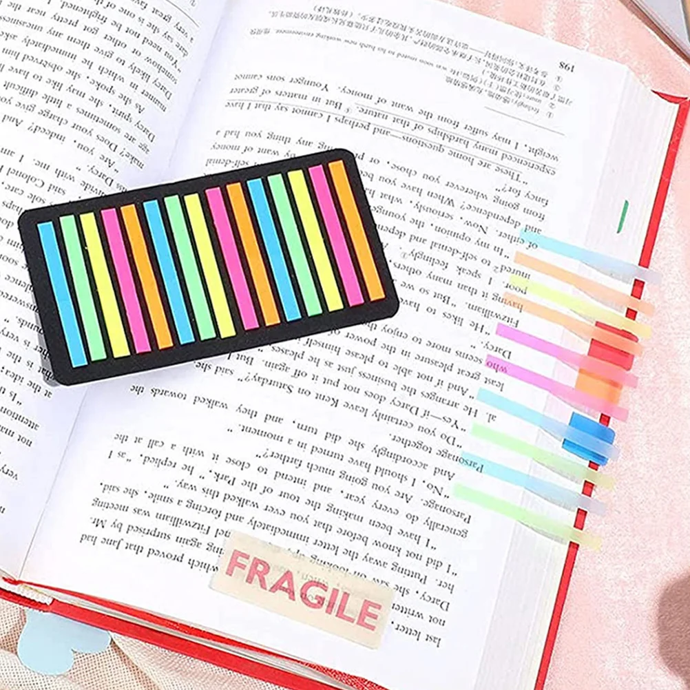

6 Books Index Sticker Highlight Strips Reading Accessories Transparent Sentence Markers Professional Document Pipeline Note