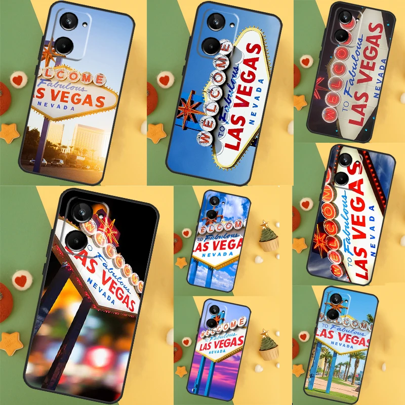 Las Vegas Sign Rome For Realme GT Neo 6 C21Y C25s C30 C31 C33 C35 C51 C53 C55 C67 GT5 9 10 11 12 Pro Plus Case