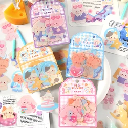 15Pcs Bear Bunny Puppy Stickers Decoration Collage DIY Scapbooking Diary Album Journal Hand Account Stationery Sticker