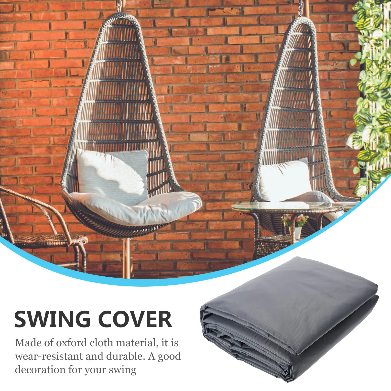 

Чехол для качелей из водонепроницаемой ткани Оксфорд, 1 шт., защита от УФ-излучения, чехол для садового стула, защита для подвесного сиденья, защита для качелей
