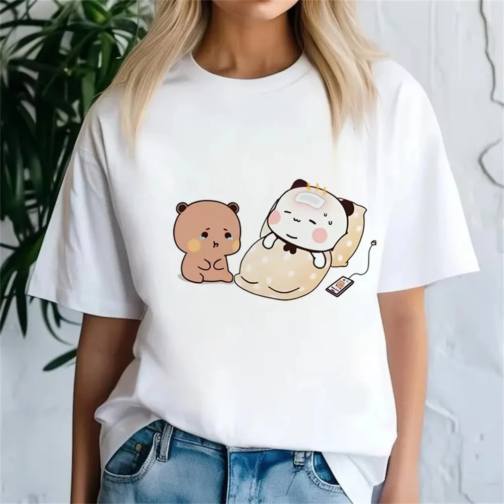 Bubu Dudu T-shirt Female Breathable Pastel Trendy Vintage Colorful T-shirt Korean Clothes Hip Hop Street-wear Women Comfortable