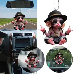 Acrylic Monkey Pendant Cartoon Personalized Decor Monkey Pendant Ornament For Car Interior Accessory Gift