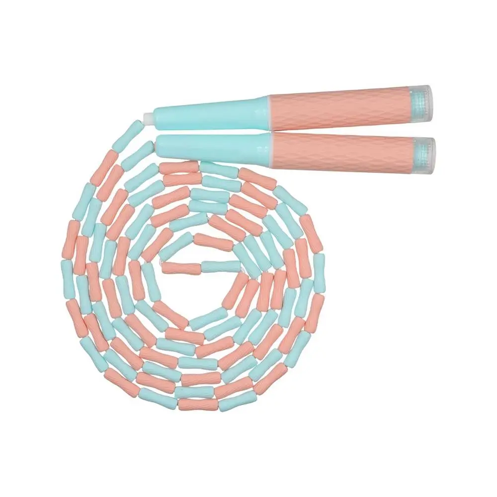Adjustable Soft Beaded Skipping Rope Not Entangled Lighten Jumping Training Rope Durable Strong Flexibility
