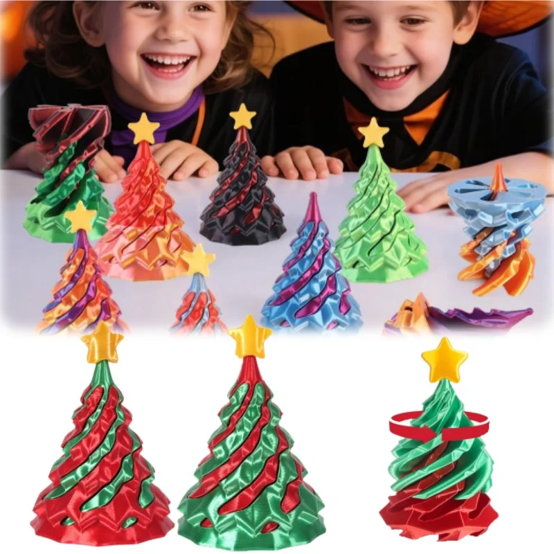 

Развивающая интеллект, 3D печатная спиральная игрушка из сосны с двухцветным вихревым узором, снятие стресса, спиннер для детей