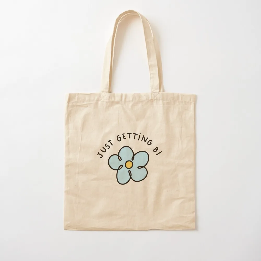 

Just Getting Bi - The Peach Fuzz Tote Bag shopping bag logo eco bag folding Canvas Tote