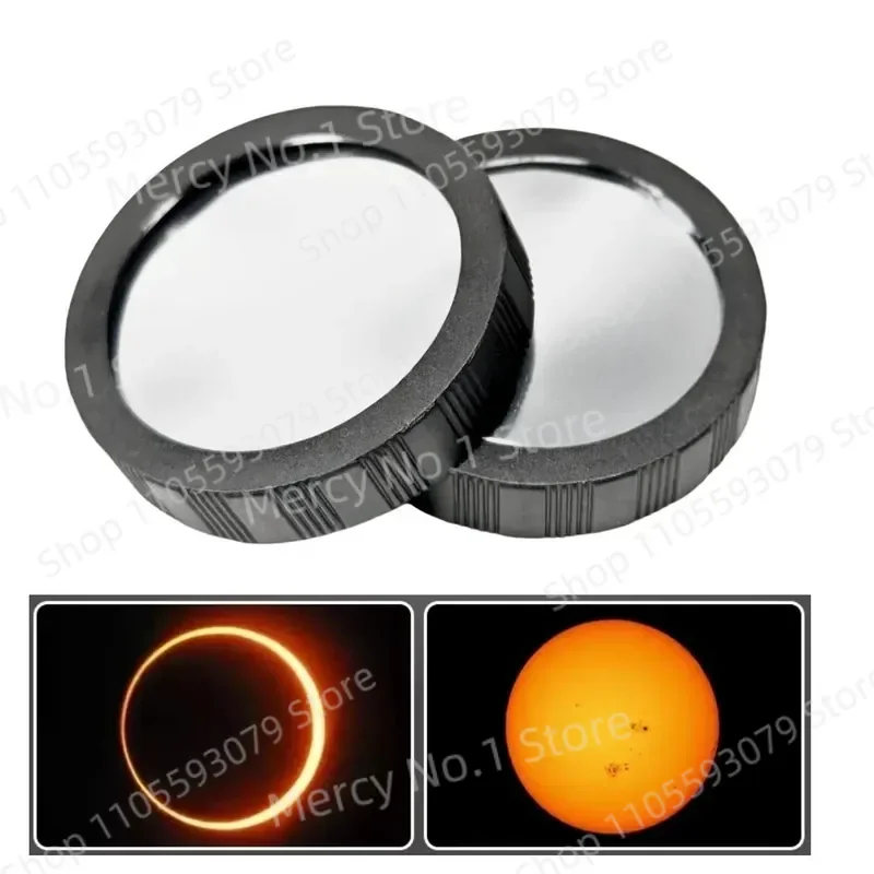 2 pièces Filtre solaire de sécurité 46,5 mm pour télescope astronomique et jumelles, pour l'observation des taches solaires, des éclairs coronaïens et des éclipses, et la photographie